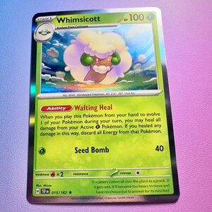 whimsicott - 015/162 (holo rare) — pokemon: temporal forces